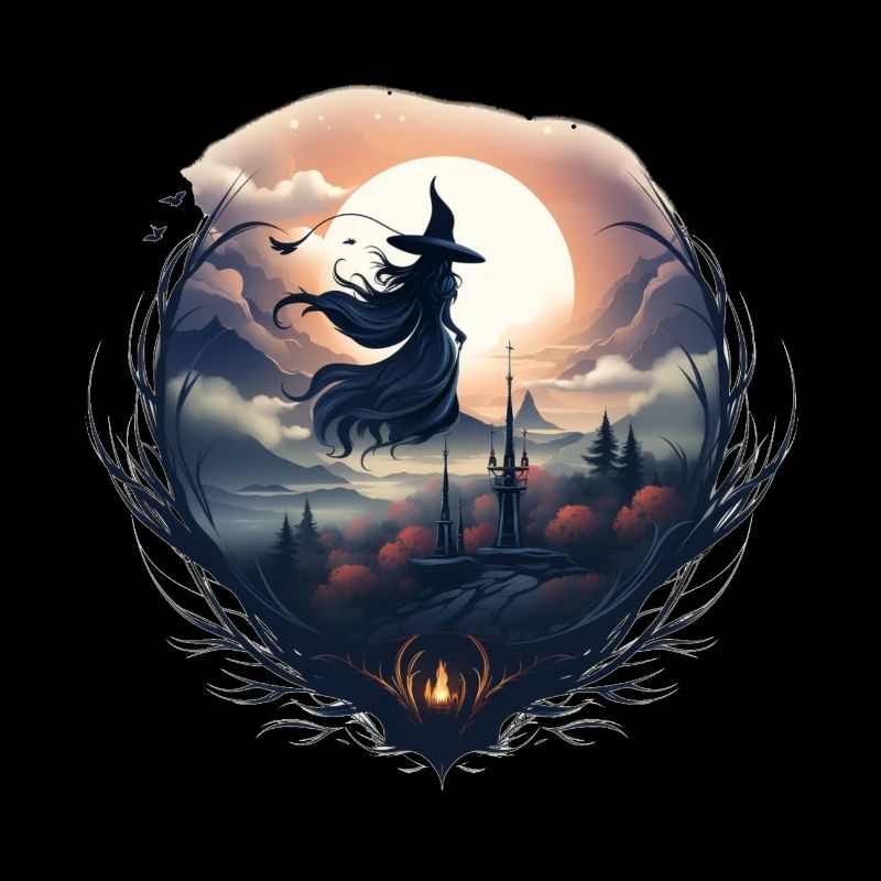 Witches' flight through the night