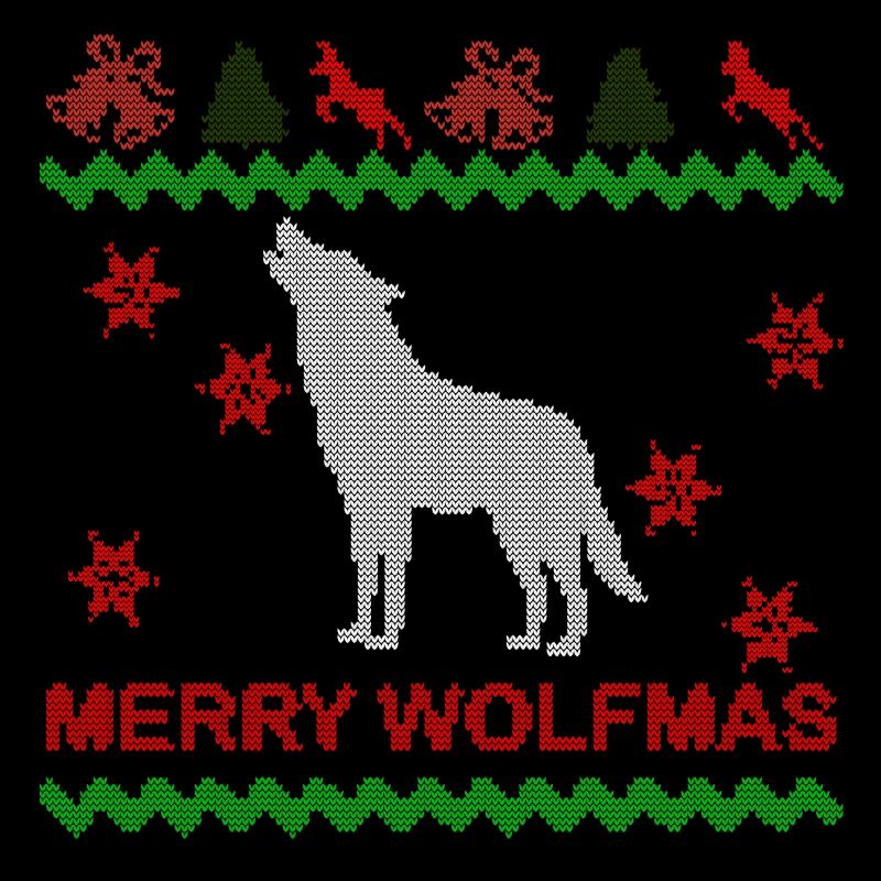Merry Wolfmas Wolf Merry Ugly Christmas Sweater