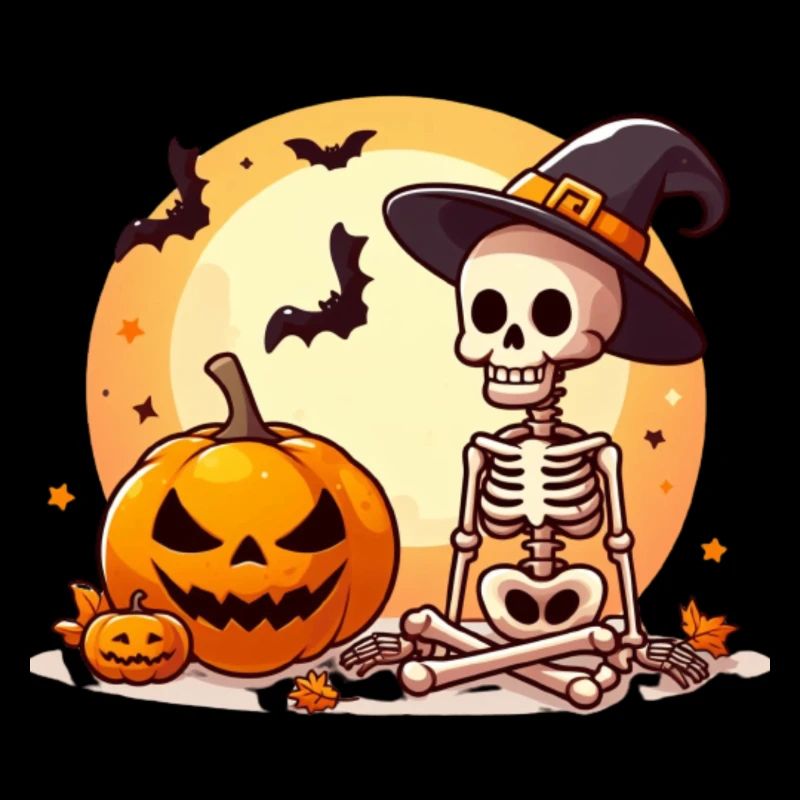 Halloween-Skelett-Landschaft