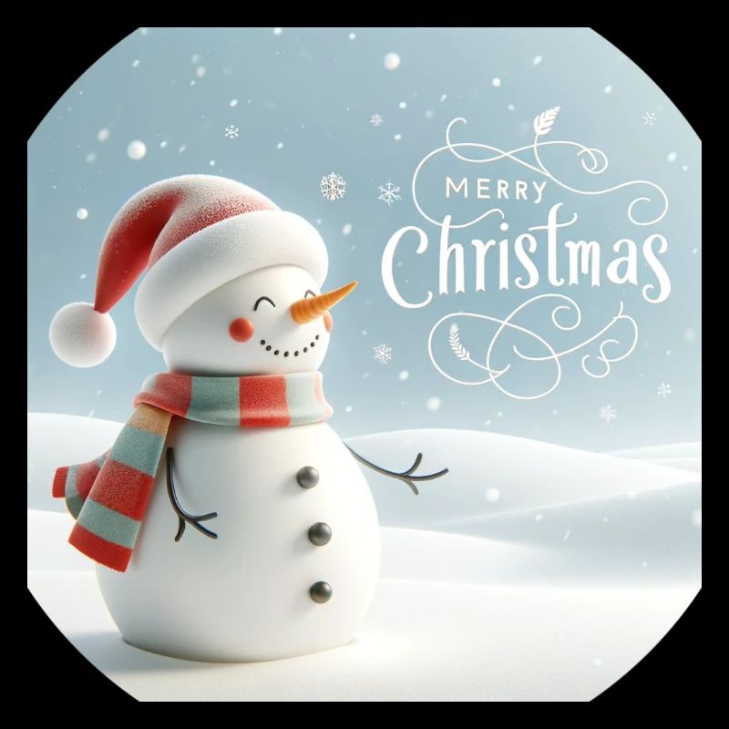 bonhomme de neige avec l’inscription Joyeux Noël