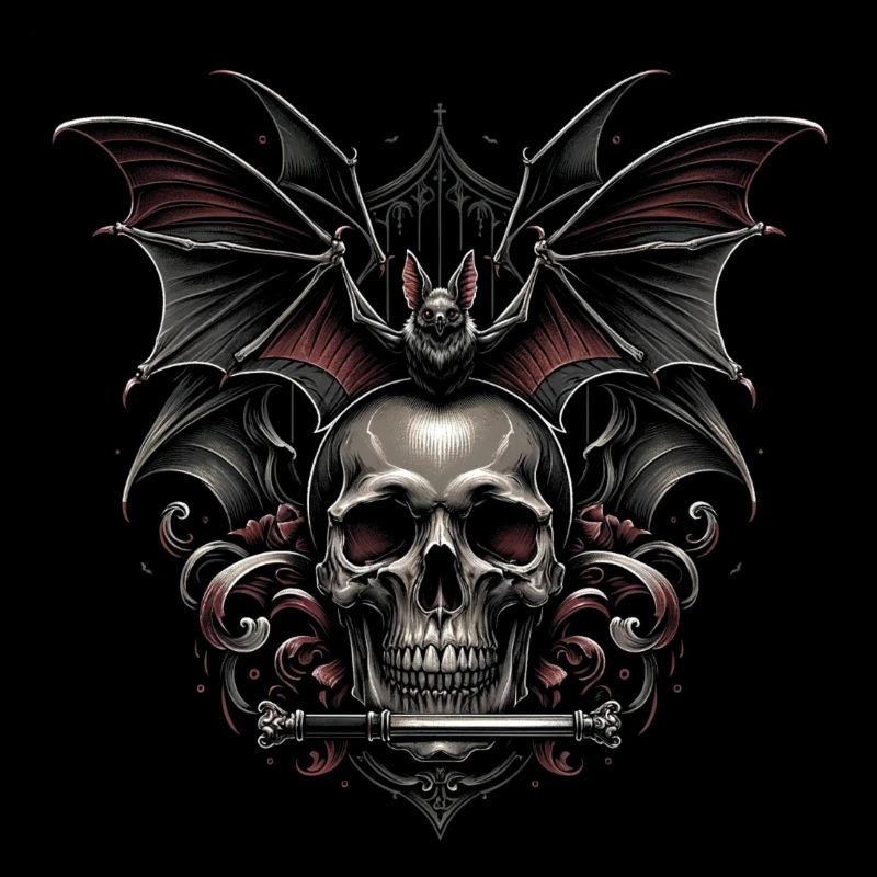 Cathedral Night: Skull and Bat