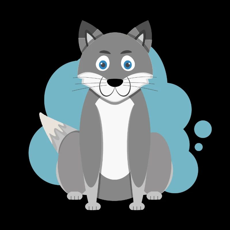 Cartoon wolf splash