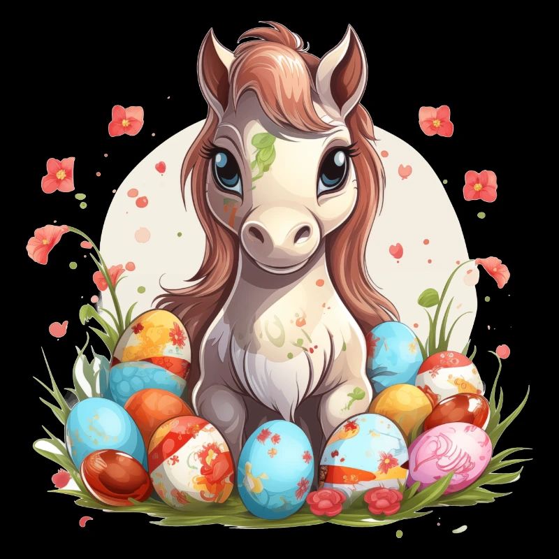 Ostereier mit Pony