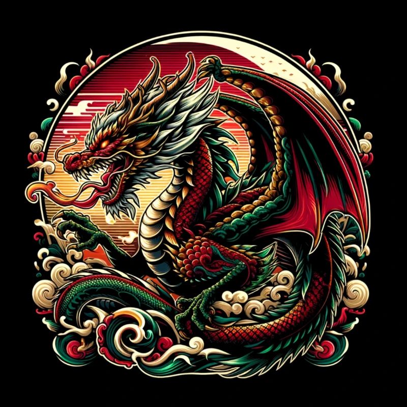 Dragon de crête cramoisi