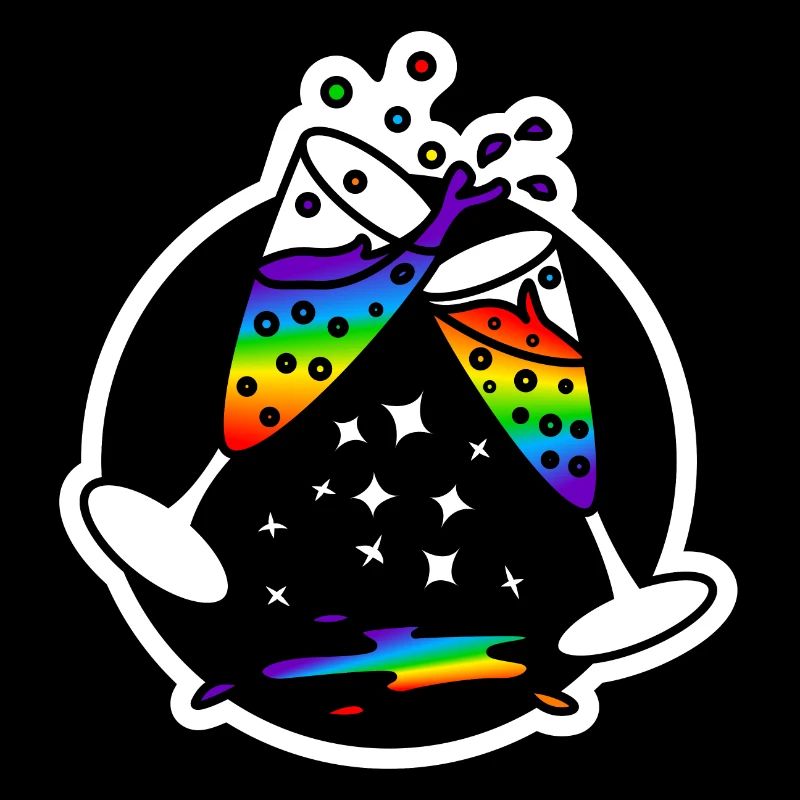 Glasses Cheers : Sticky Queer Pride