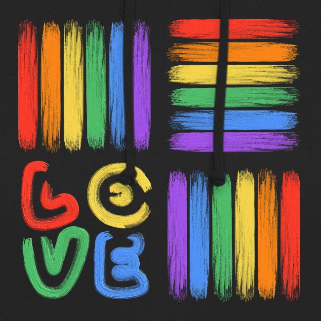 LGBT Regenbogenfarben Love Schriftzug