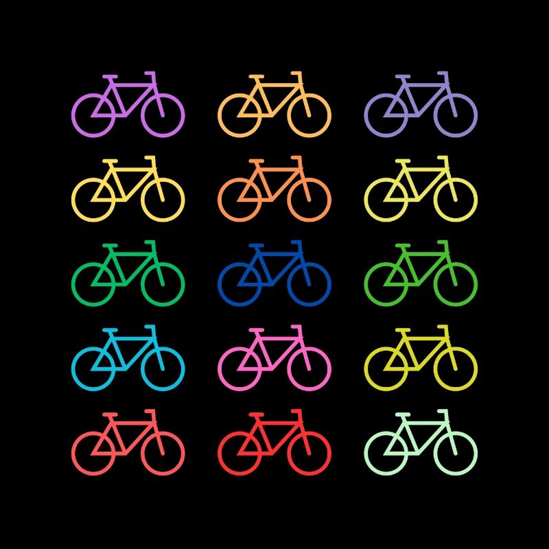 Fahrrad Regenbogen Farben - Retro - Cool