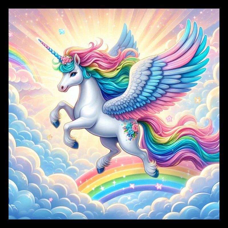 Regenbogen Fliegendes Einhorn
