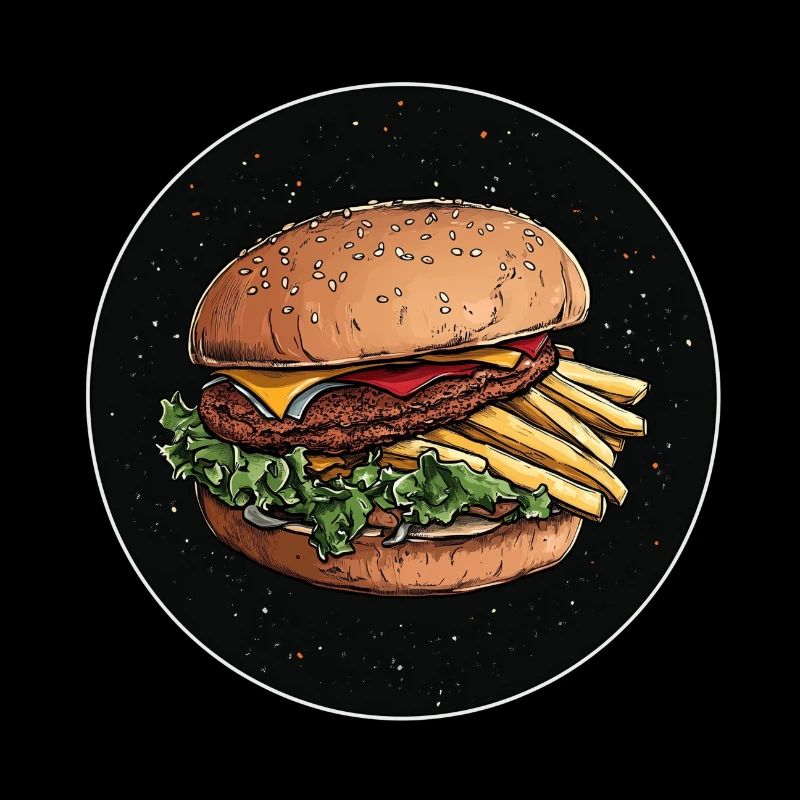 Burger mit Pommes – Geschmack auf die Hand