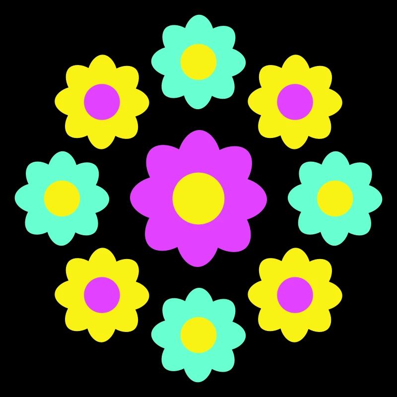 Beaucoup de fleurs colorées belle conception de motif décoratif