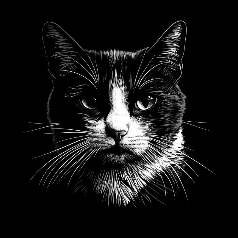 Chat noir / blanc