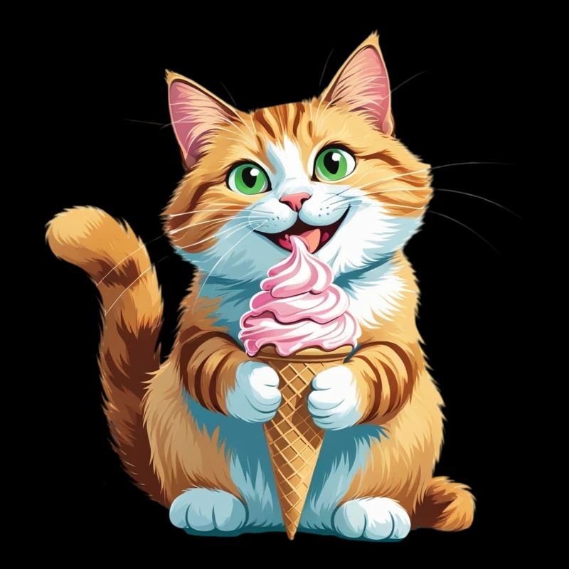 Katze mit Eis