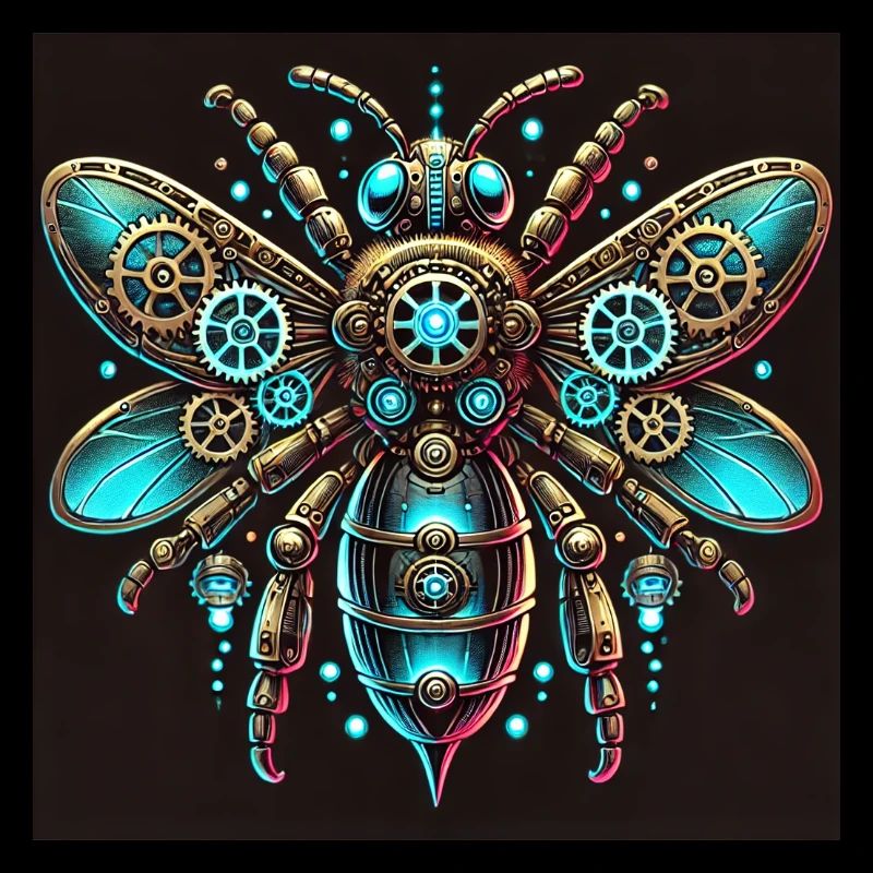 Cyberpunk Neon Bee