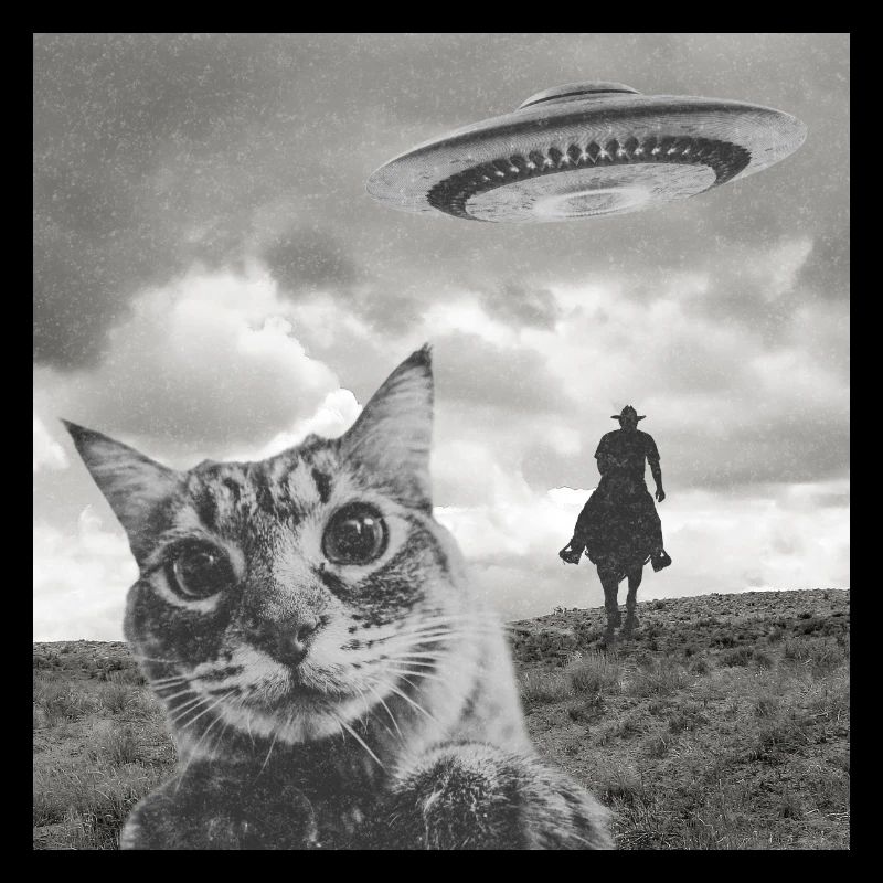 Lustige Katzen-Selfie-UFOs