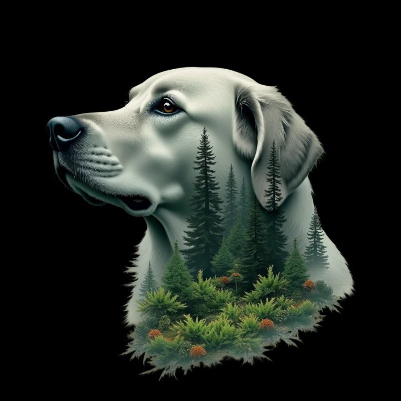 Golden Retriever Forest