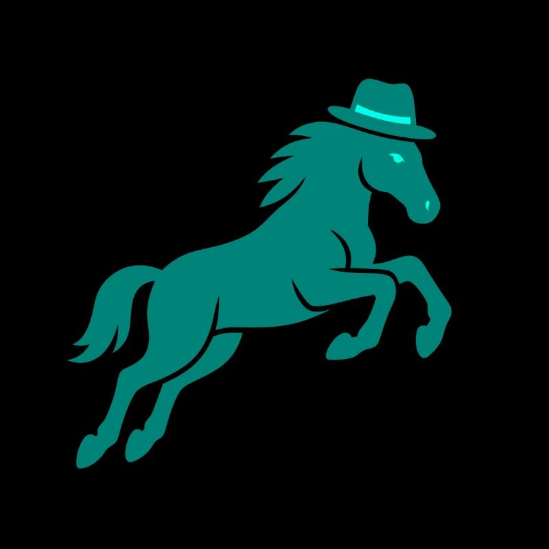 Prancing Horse with Hat Equestrian Figure