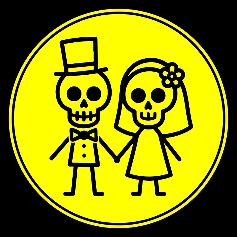 Hochzeit Skelett Lustig Ehepaar