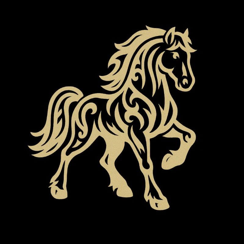 Goldenes Pferd by N.J. Designs