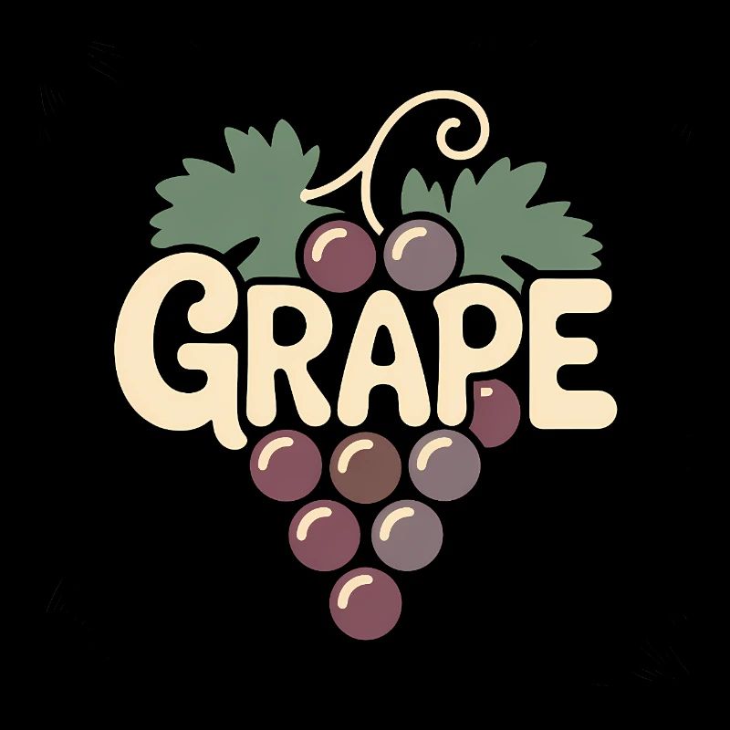 Grape Vine - Funny Vintage Cartoon Design