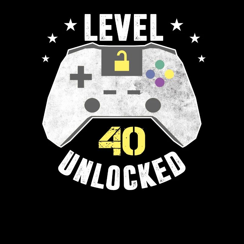 Level 40 Unlocked - 40th Birthday Gift Design