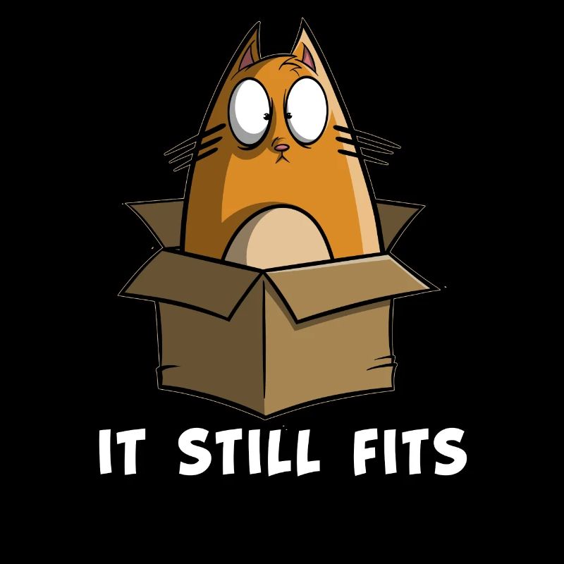 It still fits - Thick cat in carton