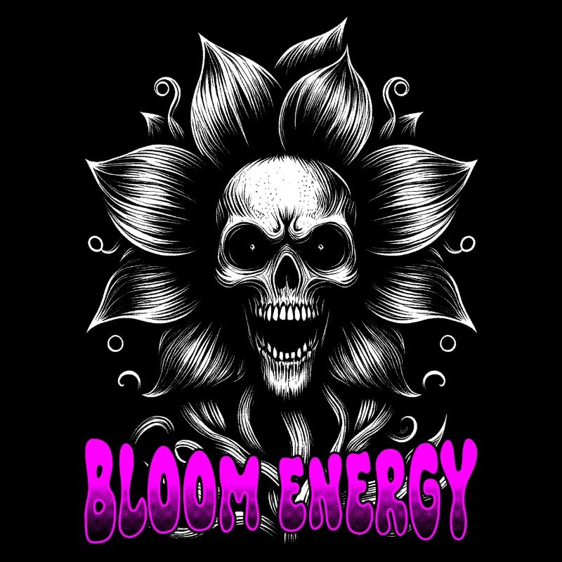 Bloom Energy Sinistre Crâne Fleur Visage
