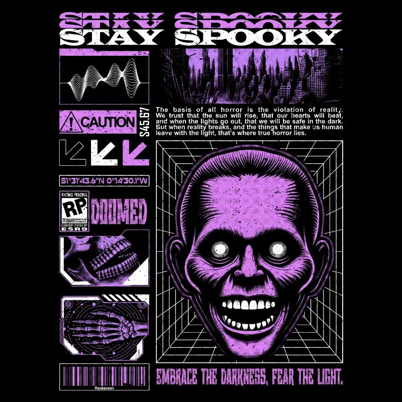 Stay Spooky Ghost White & Lilac Halloween-Saison