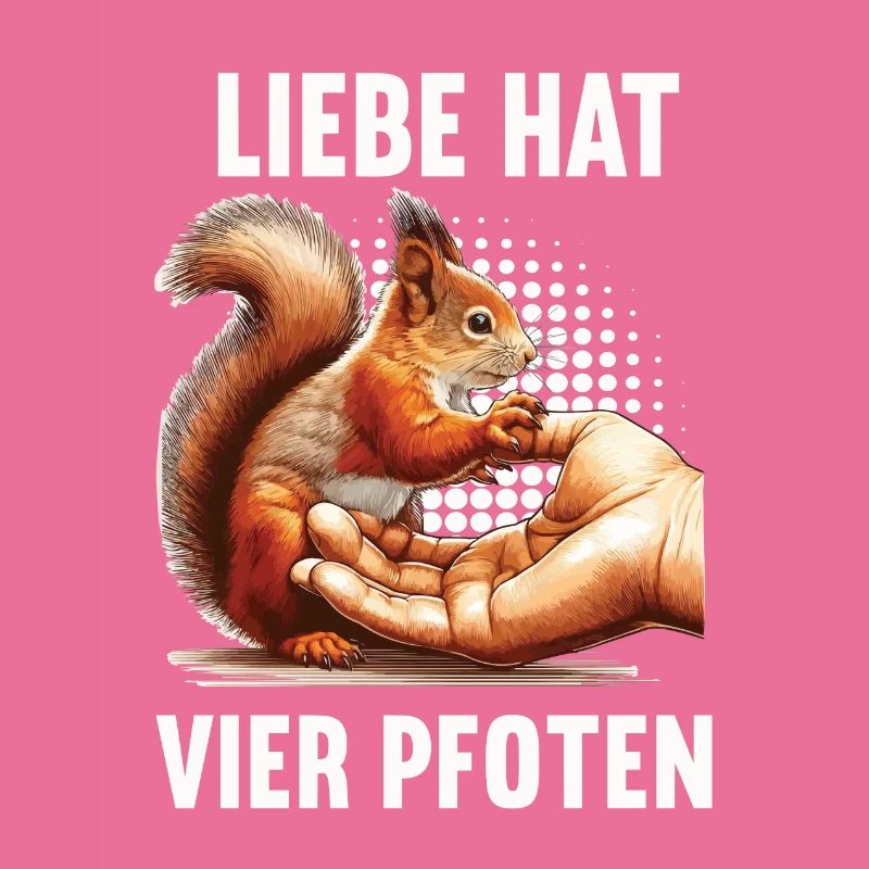 Liebe hat Vier Pfoten Eichhörnchen Eichhorn Nager