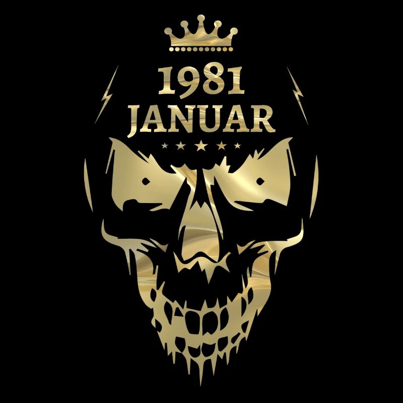 Janvier 1981 Skull Gold