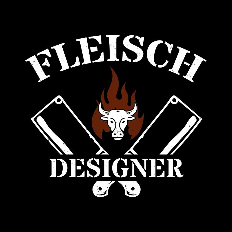 Fleisch Designer Metzger Lustig Fleischhauer Rind