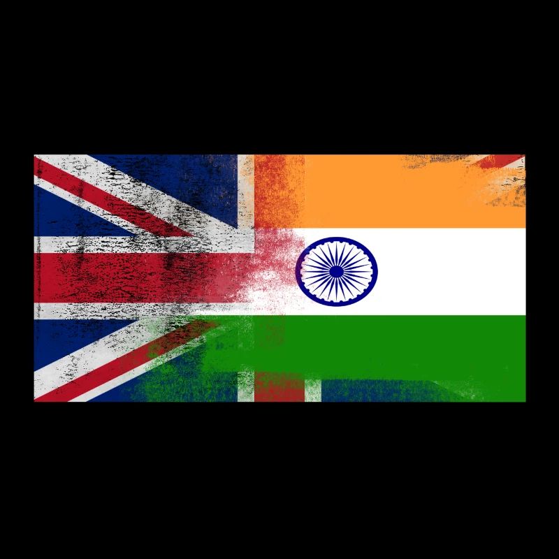 British Indian Half India Half UK Flag