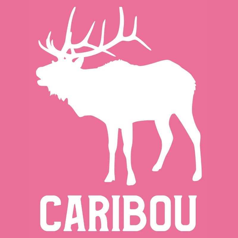 Personalized gift caribou deer print