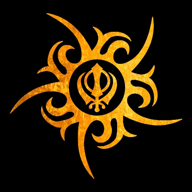 Gold Khanda, Khanda Symbol, Sikh Khanda, Sikh