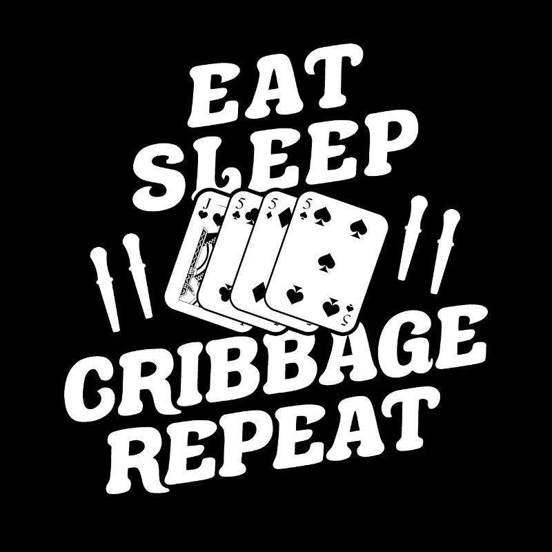 Eat Sleep Cribbage Repeat Shirt Geschenk