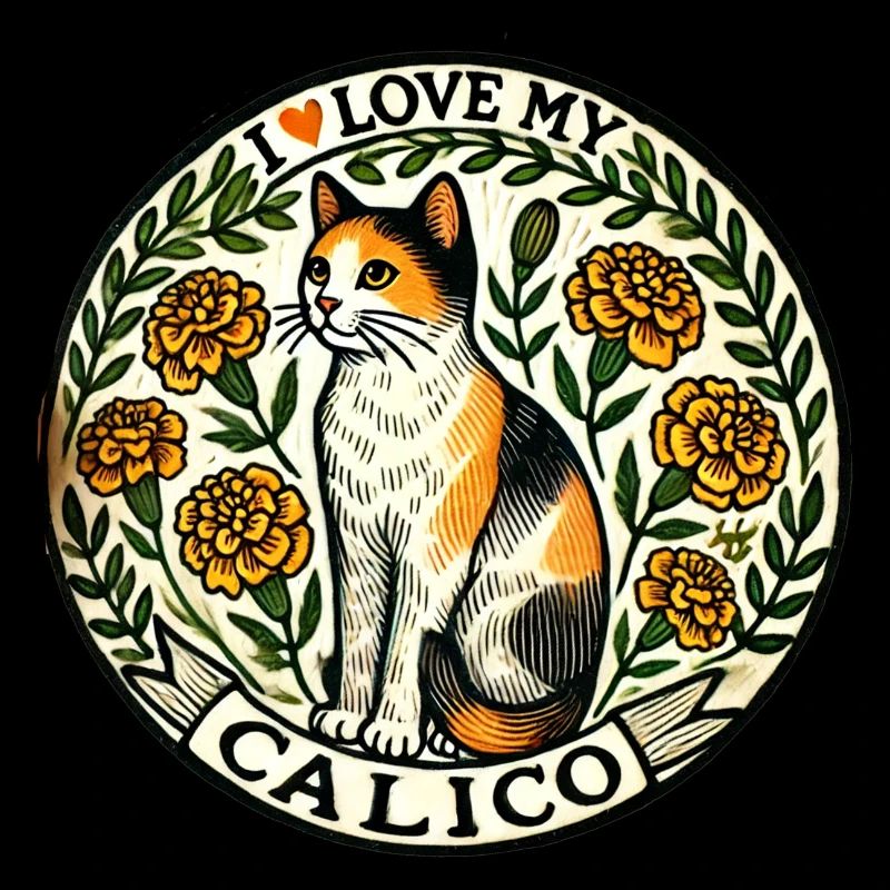 J’adore mon chat calicot