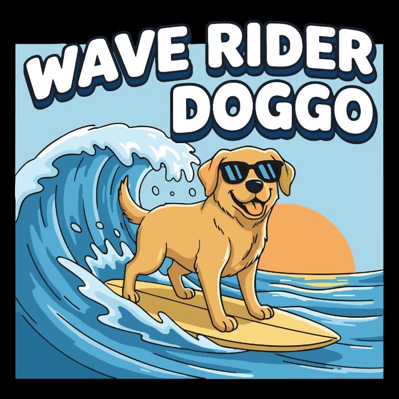 Surfeur Chien Surf