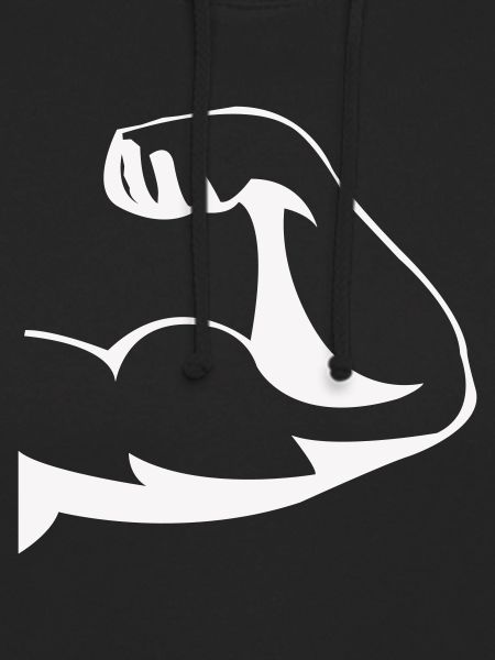 Powerful biceps silhouette