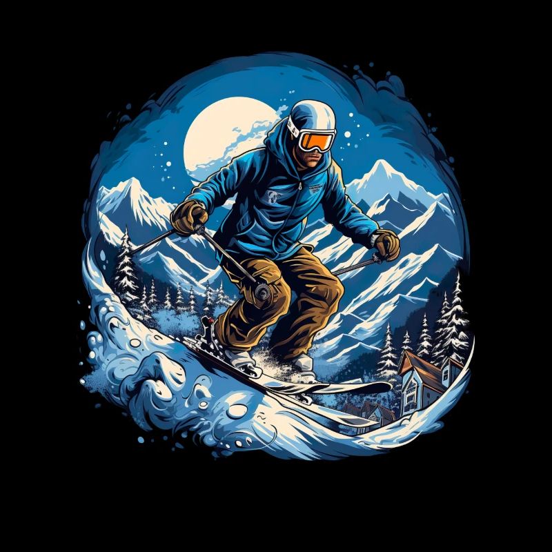 Skifahren Winterspaß