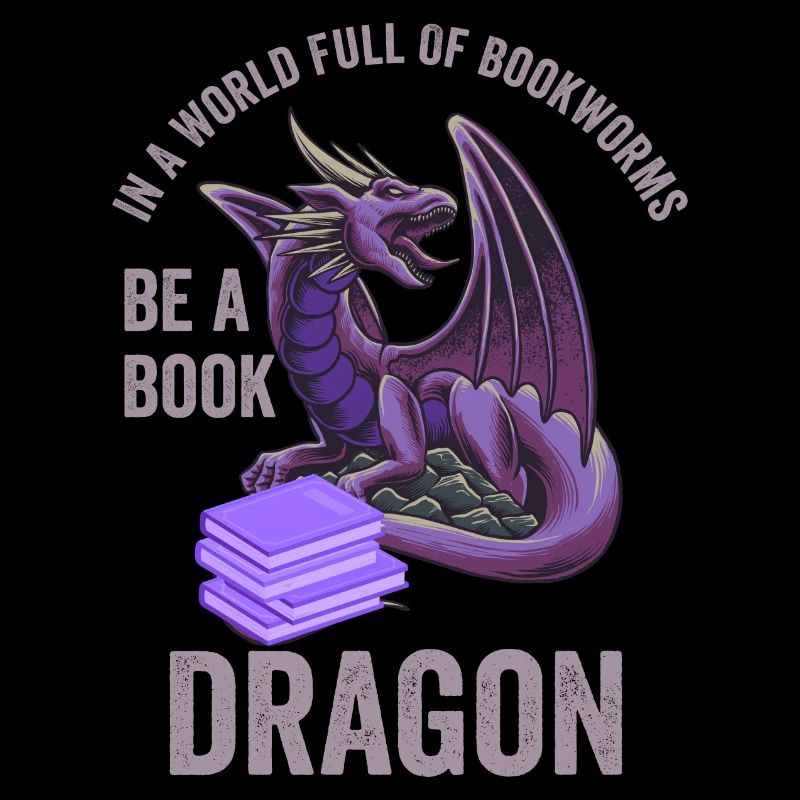 Bookworm Bookdragon Bücher Drache Buchfan Lesefan