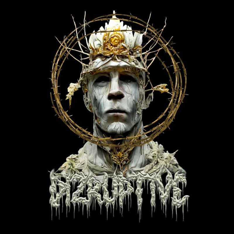 statue gold with barbed wire