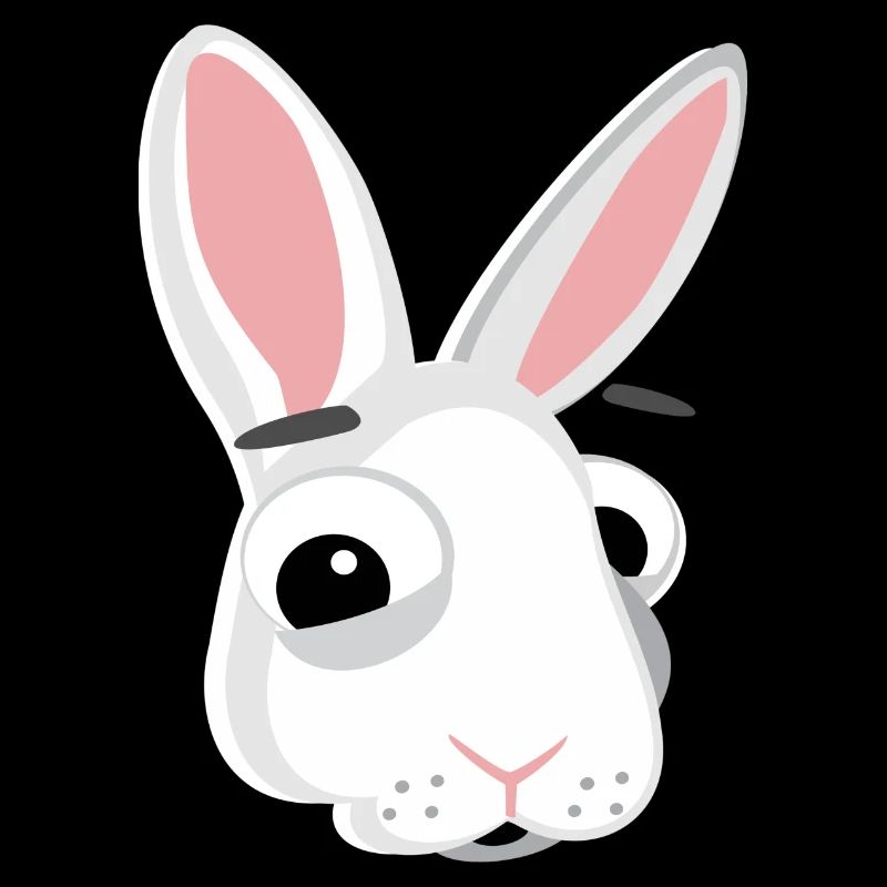 Tête de lapin lapin drôle