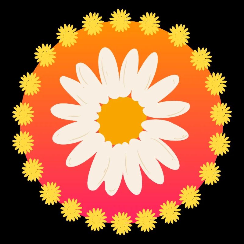 Flower Power 60s 70s Daisy