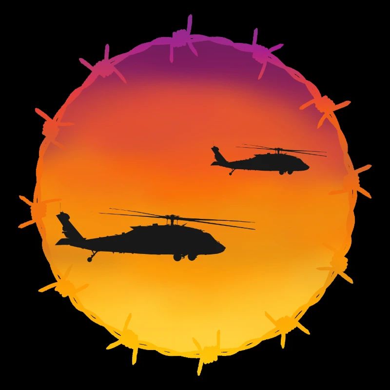 Black Hawk Bundeswehr Hélicoptère Sunset