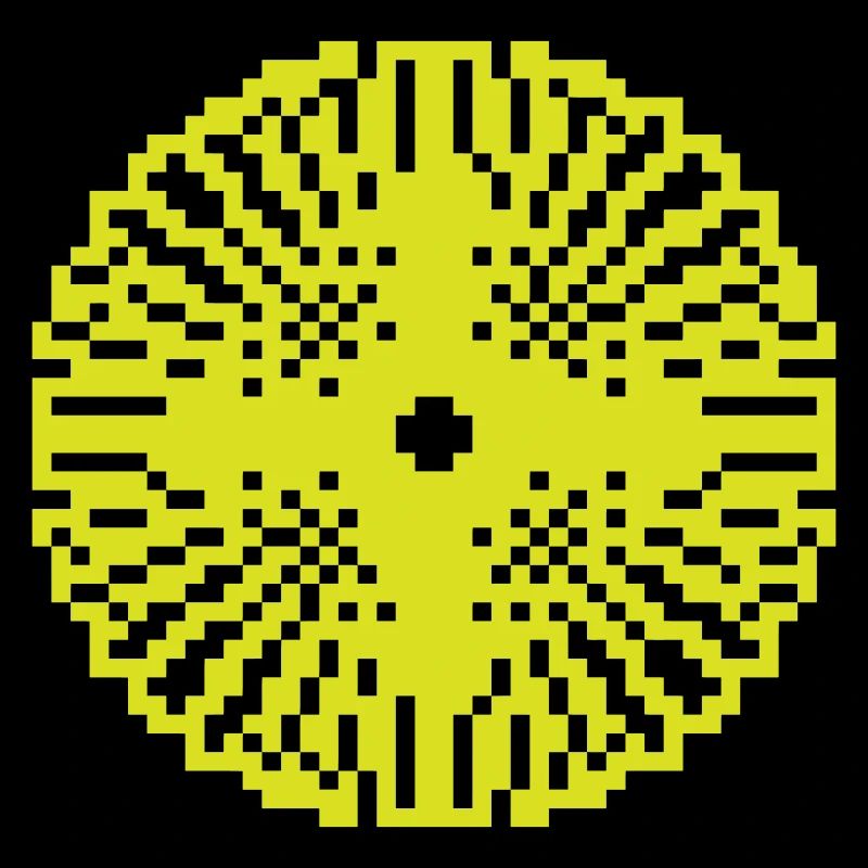 Soleil pixel pixel cercle pixelisé soleil | Graphique vectoriel