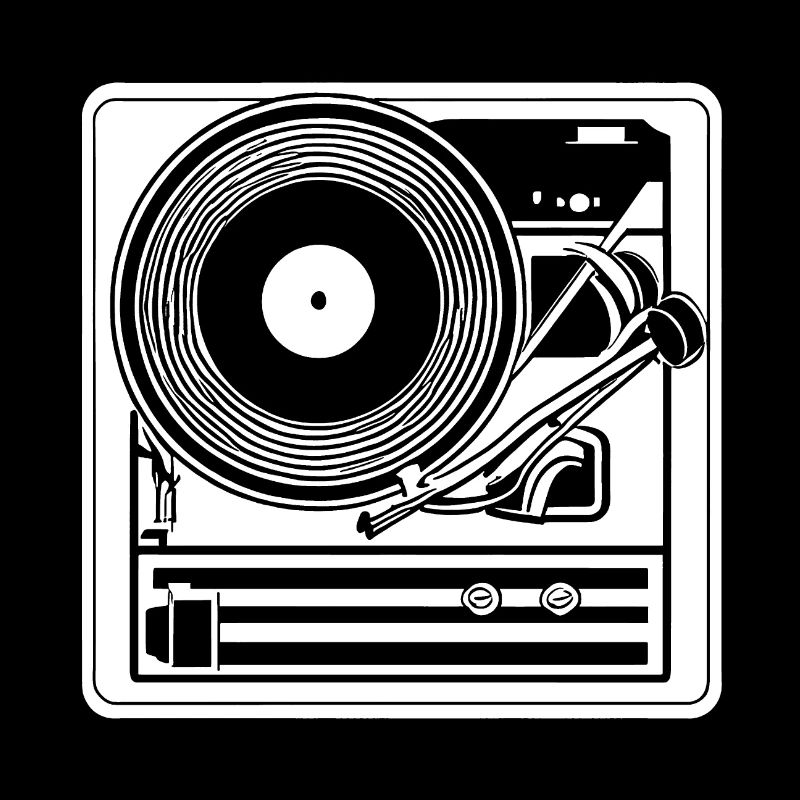 Platine vinyle design rétro