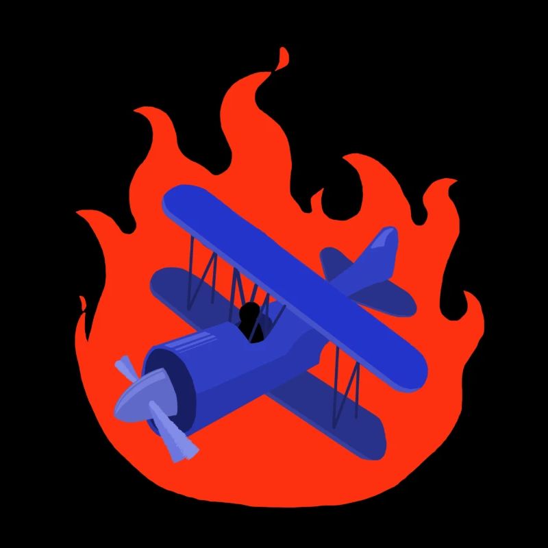 Avion en feu
