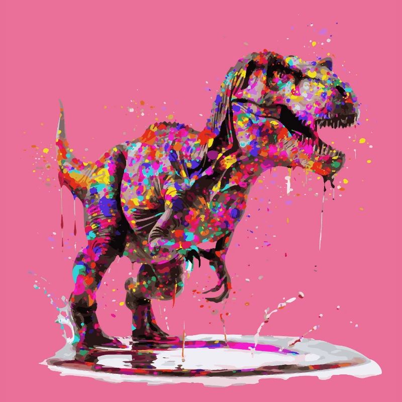 Farbrevolution – T-Rex mit Stil