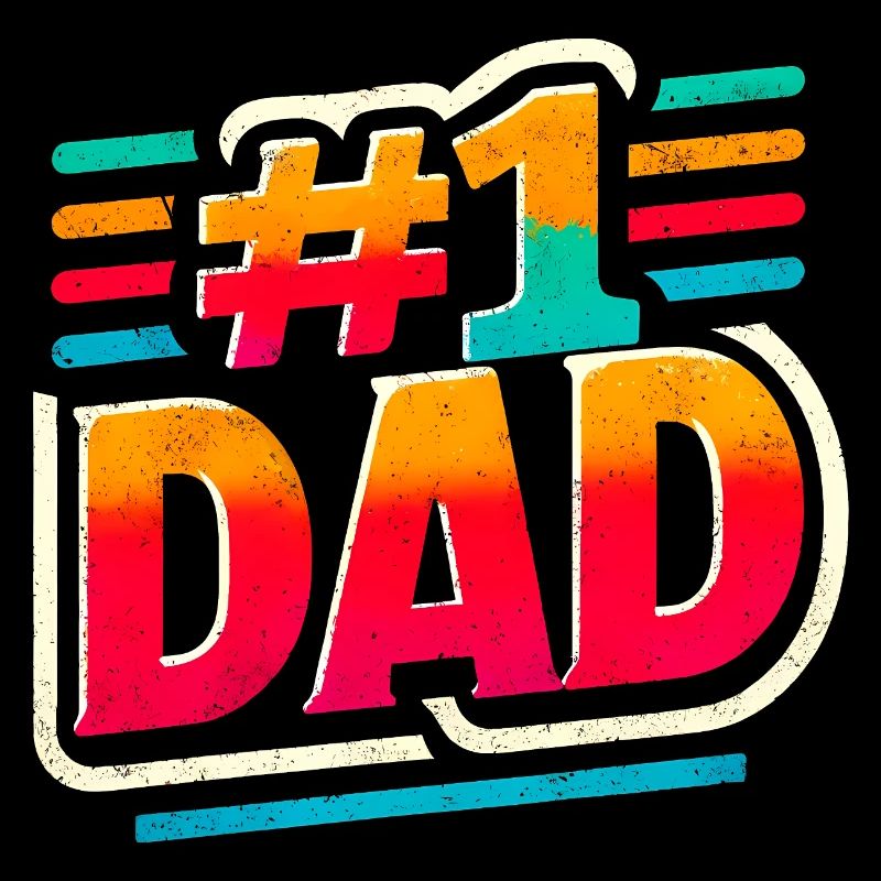 Graphique arc-en-ciel de papa numéro un, pères
