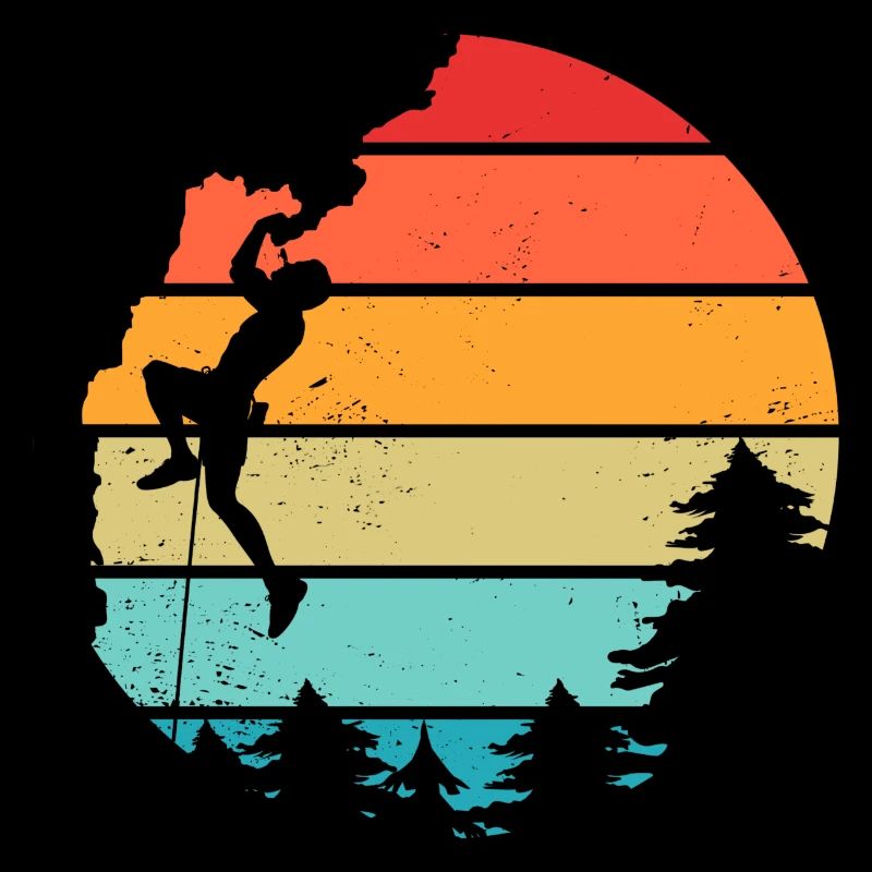Vintage Bouldering Rock Climbing