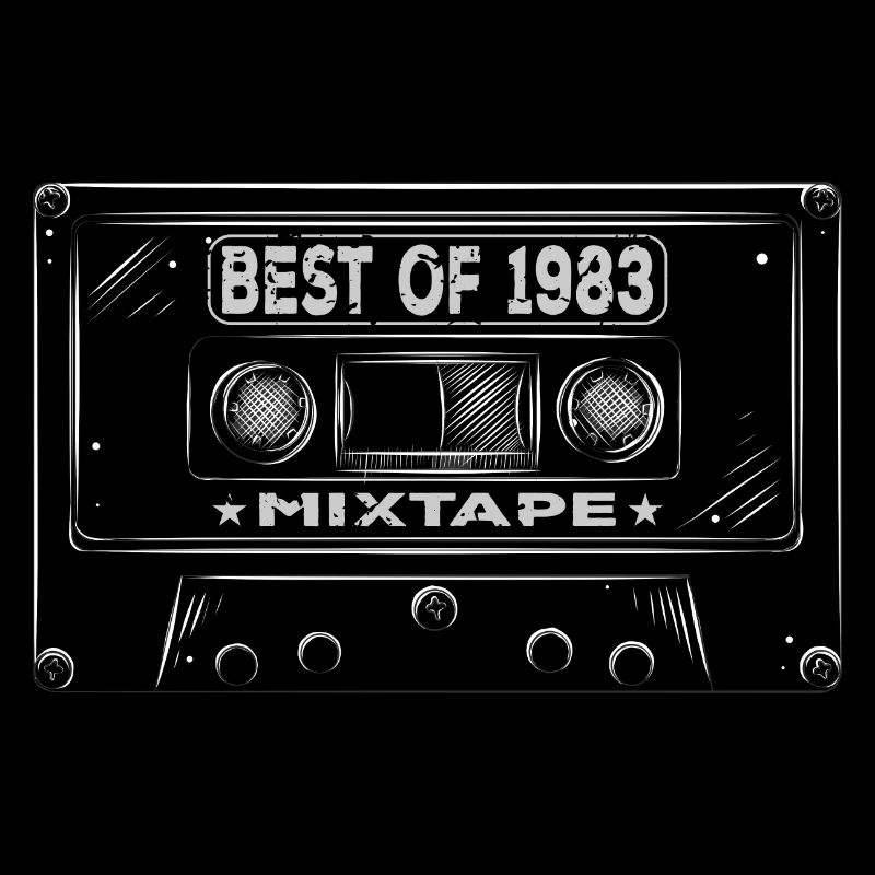 1983 Birthday Mixtape Cassette Retro